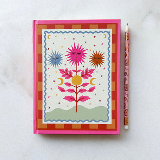 Carnet de notes Soleil en fleur DesignWorks à couverture rigide