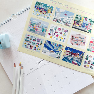 Coloriage numéroté - Calendrier 2027