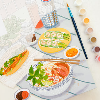 Peinture numérotée - Vietnamese food