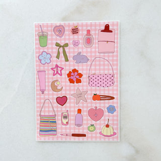 Planche de stickers Girly Nany Craft