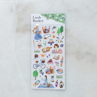 Planche de stickers Lush basket bleu